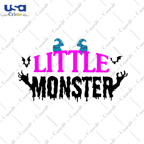 Halloween Ideas, Little Monster Diy Crafts Svg Files For Cricut, Silhouette Sublimation Files