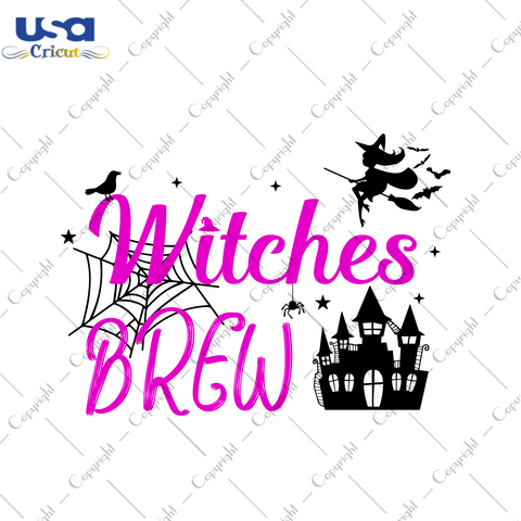 Halloween Decor, Witches Brew Diy Crafts Svg Files For Cricut, Silhouette Sublimation Files