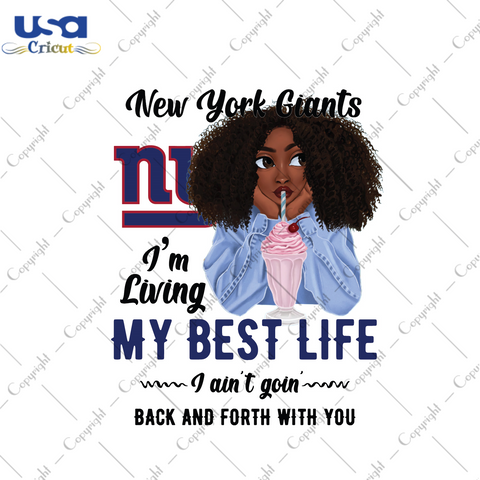 American Football, Black Girl Giants Png Diy Crafts, Silhouette Sublimation Files