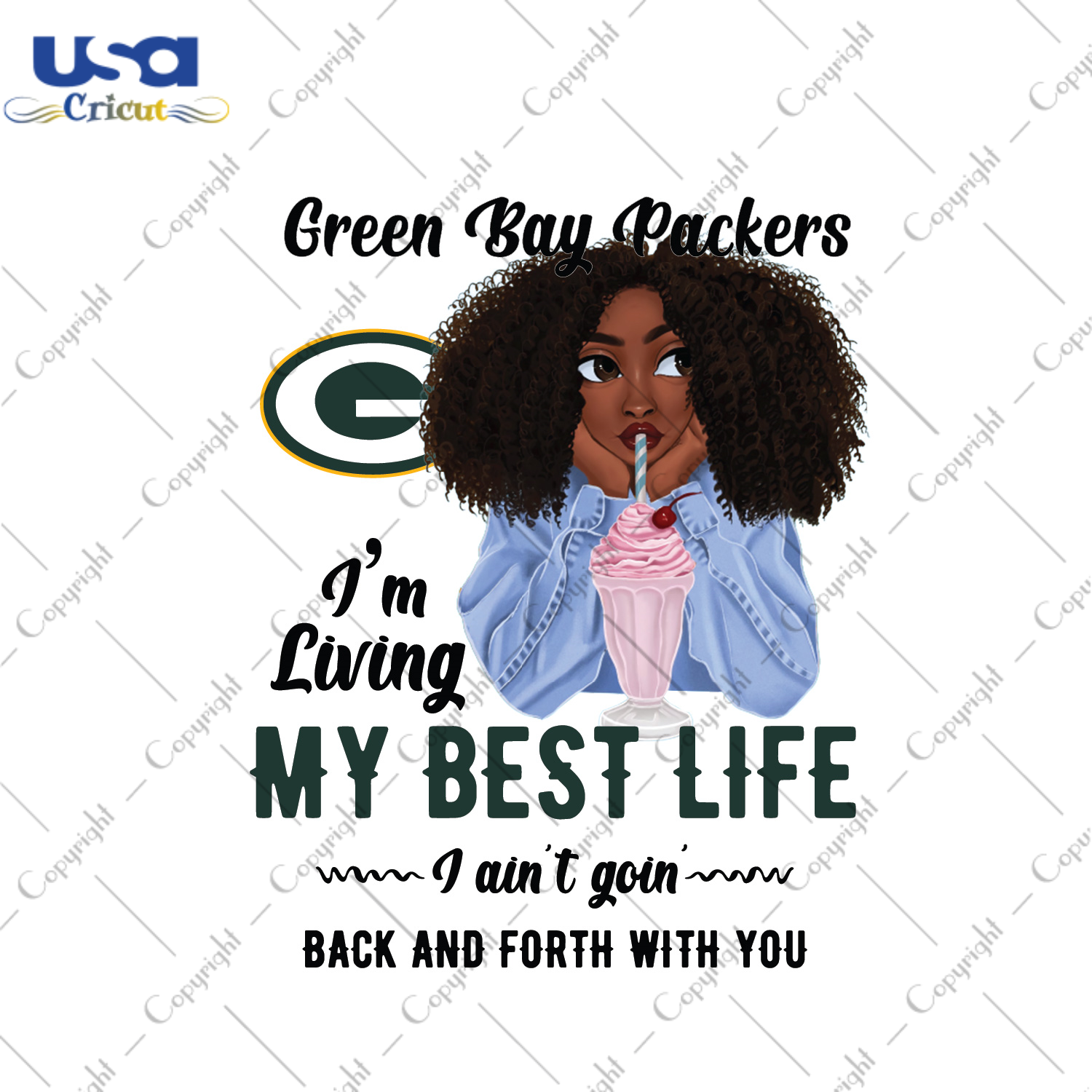 American Football, Black Girl Packers Png Diy Crafts, Silhouette Sublimation Files