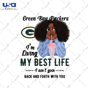 American Football, Black Girl Packers Png Diy Crafts, Silhouette Sublimation Files