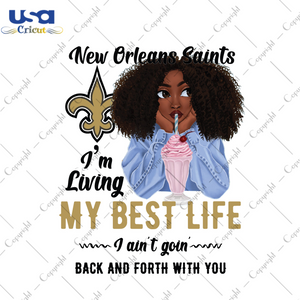 American Football, Black Girl Saints Png Diy Crafts, Silhouette Sublimation Files