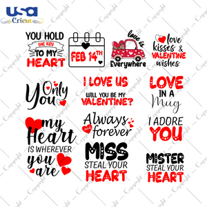 Valentine Gifts, Letter Art For Valentines Day Bundle Diy Crafts Svg Files For Cricut, Silhouette Sublimation Files