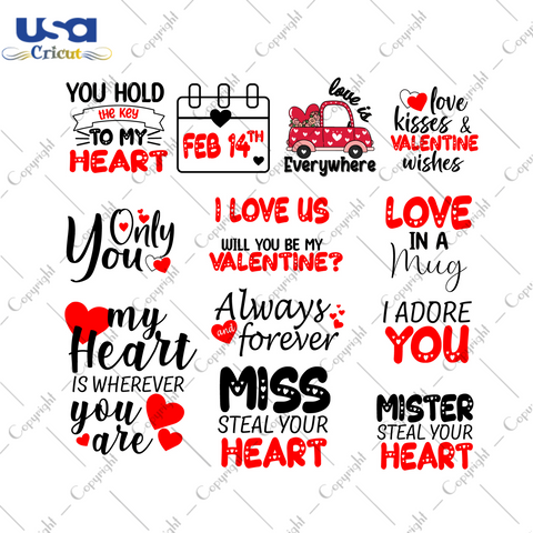 Valentine Gifts, Letter Art For Valentines Day Bundle Diy Crafts Svg Files For Cricut, Silhouette Sublimation Files