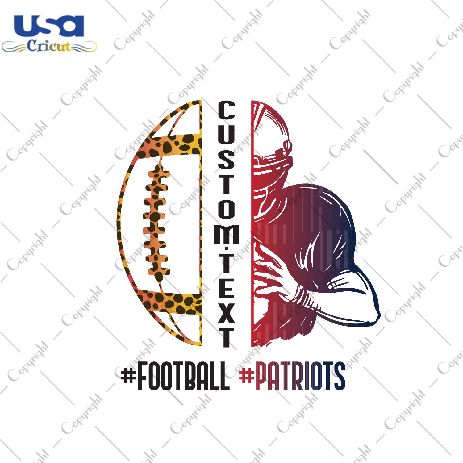 American Football, Custom Gift For Nfl Patriots Diy Crafts Svg Files For Cricut, Silhouette Sublimation Files