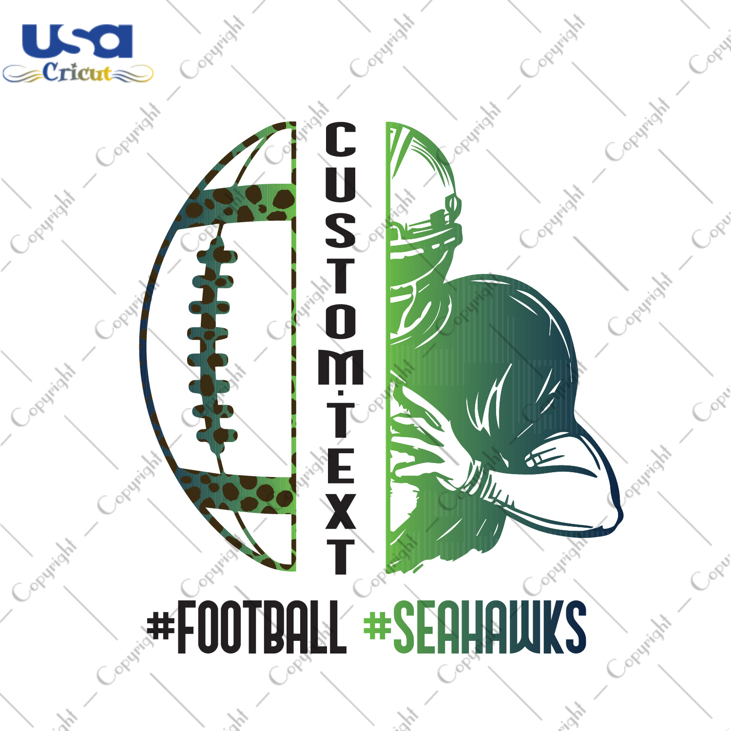 American Football, Custom Gift For Nfl Seahawks Diy Crafts Svg Files For Cricut, Silhouette Sublimation Files