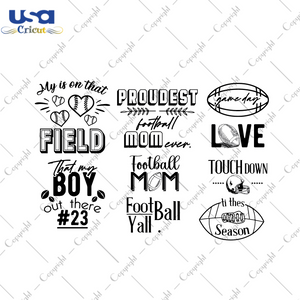 Football Mom Bundle Silhouette SVG Gift Diy Crafts Svg Files For Cricut, Silhouette Sublimation Files