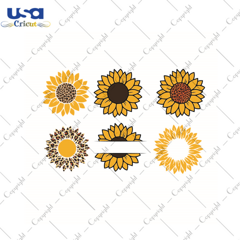 Beautiful Bloom Sunflowers Silhouette SVG Bundle Diy Crafts Svg Files For Cricut, Silhouette Sublimation Files