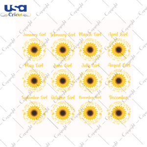 Birthday Gift For Sunflower Girls Bundle Diy Crafts Svg Files For Cricut, Silhouette Sublimation Files