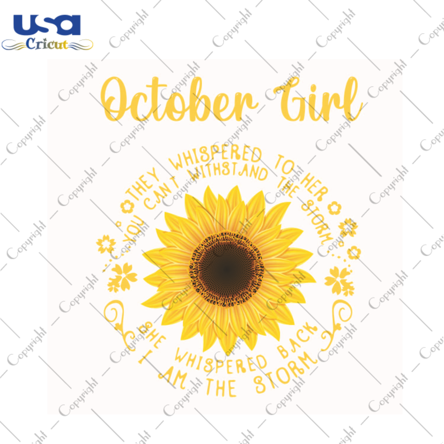 Birthday Gift For Sunflower October Girls Diy Crafts Svg Files For Cricut, Silhouette Sublimation Files