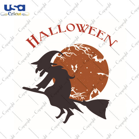 Halloween Flying Witch Gift Diy Crafts Svg Files For Cricut, Silhouette Sublimation Files