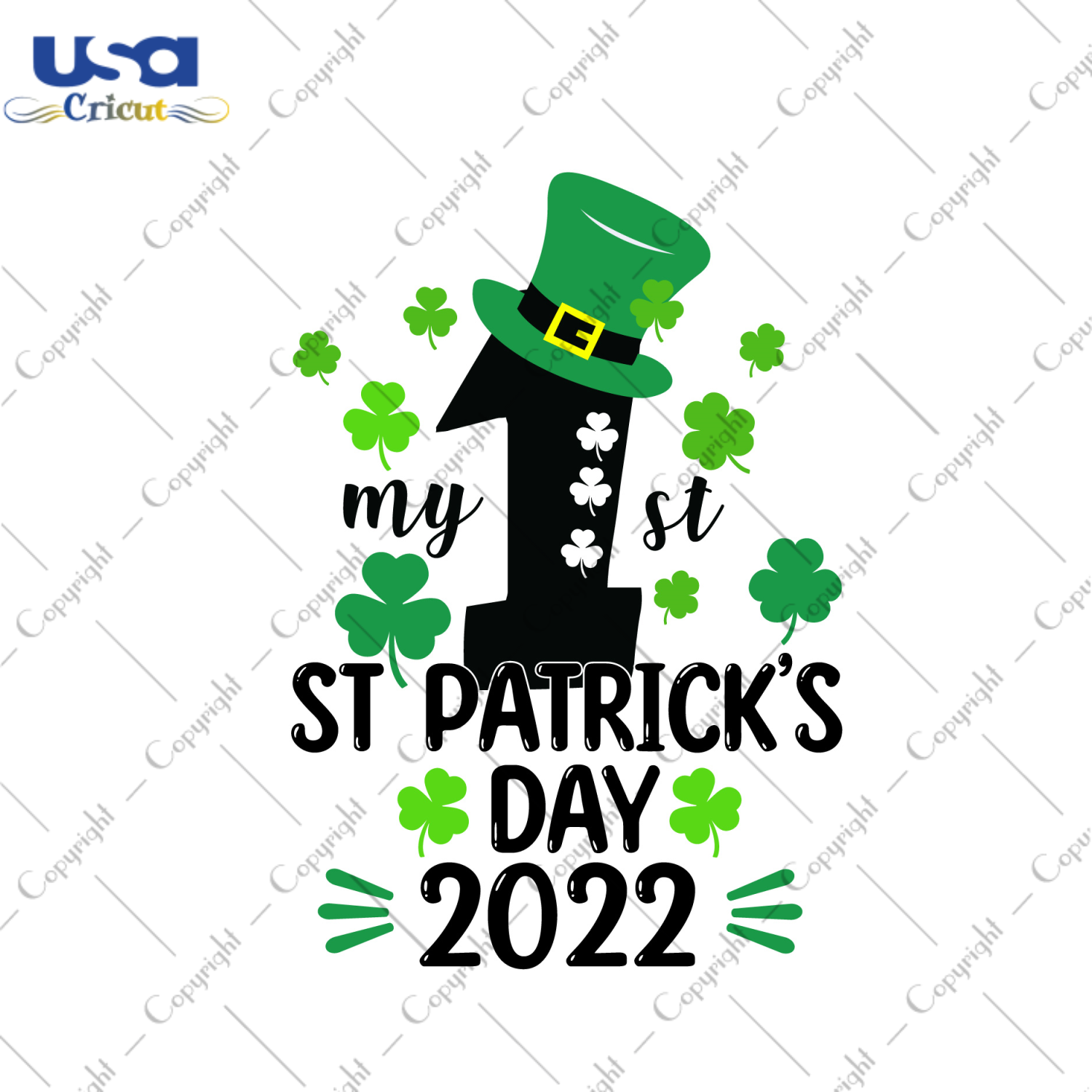 St Patricks Day My 1st 2022 images Three Leaf Clover Diy Crafts Svg Files For Cricut, Silhouette Sublimation Files