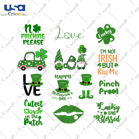 St Patrick Day Bundle Graphic Gifts Ideas Diy Crafts Svg Files For Cricut, Silhouette Sublimation Files