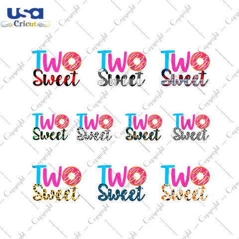 Birthday Bundle, Two Sweet Diy Crafts Svg Files For Cricut, Silhouette Sublimation Files