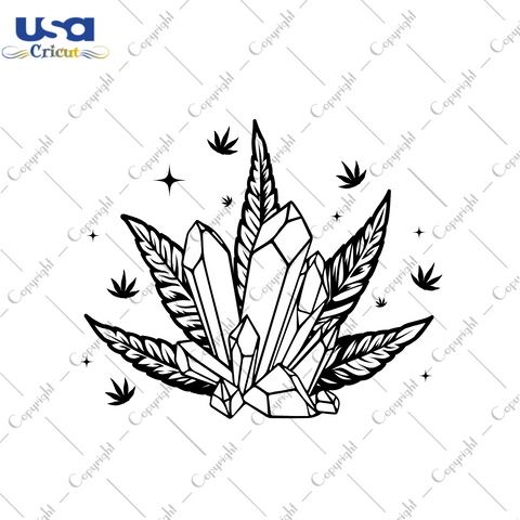 Cannabis Diamond Leaf Vector SVG Gift Diy Crafts Svg Files For Cricut, Silhouette Sublimation Files