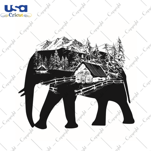 Elephant Wildlife Silhouette Svg Diy Crafts Svg Files For Cricut, Silhouette Sublimation Files