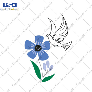 Hippie Gift Idea, Flower Bird Peace Diy Crafts Svg Files For Cricut, Silhouette Sublimation Files