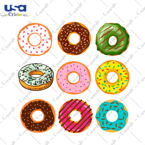 Birthday Bundle Donut Diy Crafts Svg Files For Cricut, Silhouette Sublimation Files