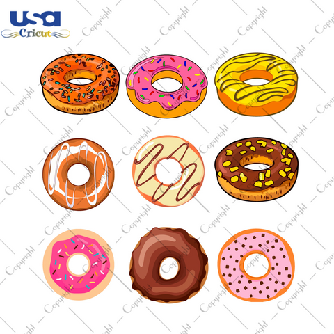 Birthday Bundle Donut Diy Crafts Svg Files For Cricut, Silhouette Sublimation Files