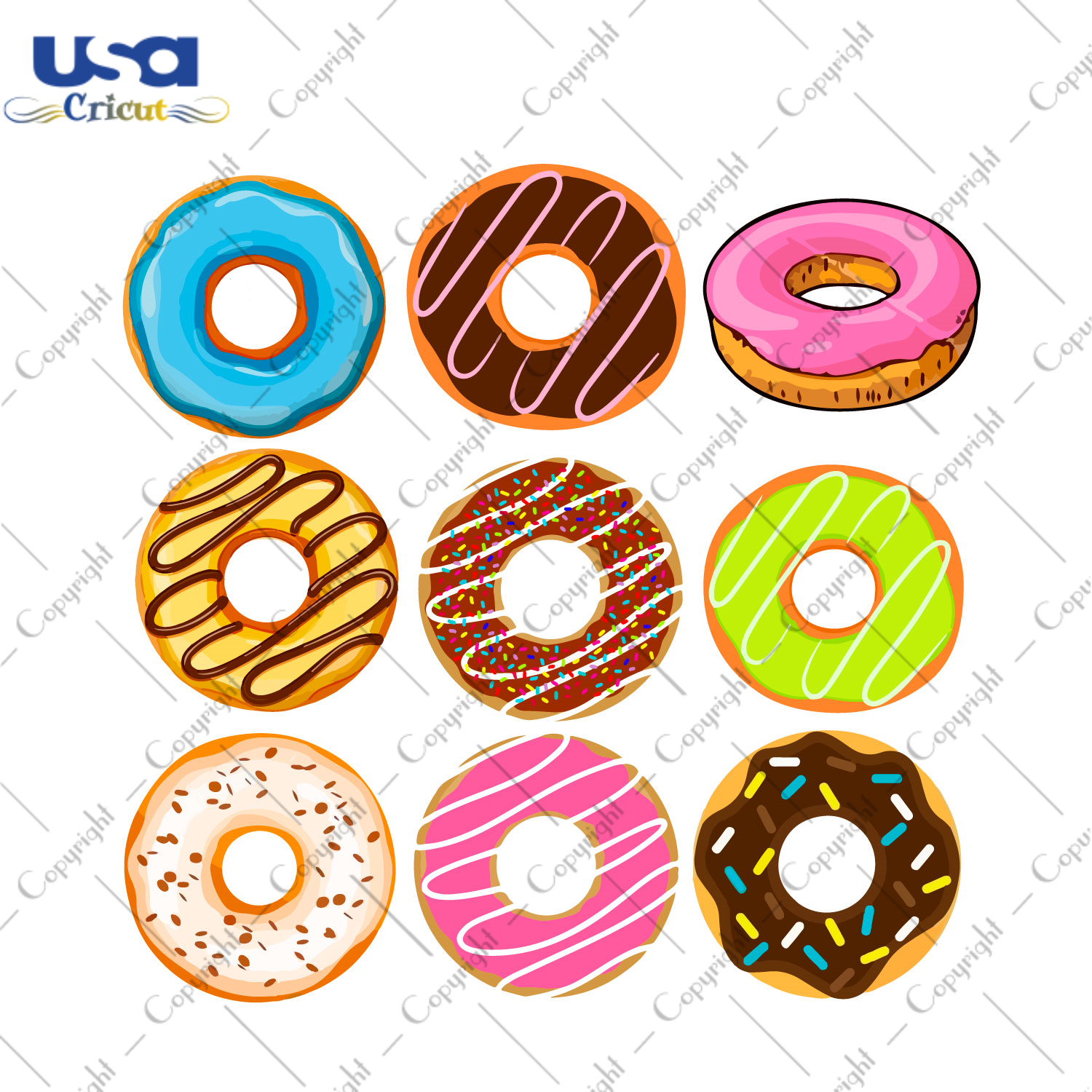 Birthday Bundle Donut Diy Crafts Svg Files For Cricut, Silhouette Sublimation Files