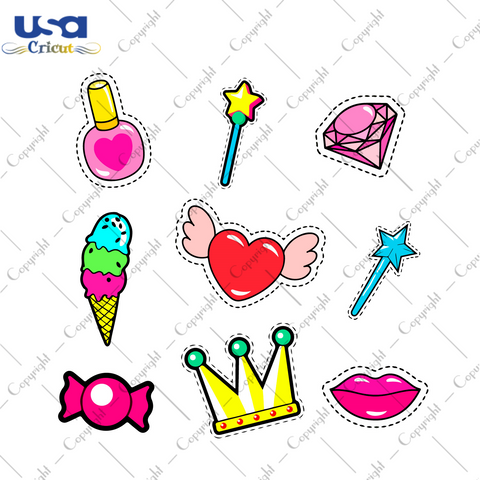 Cute Stickers Bundle For Birthday Gift Diy Crafts Svg Files For Cricut, Silhouette Sublimation Files