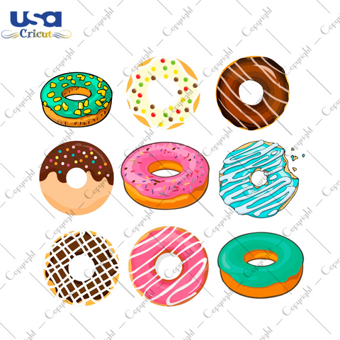 Birthday Bundle Donut Diy Crafts Svg Files For Cricut, Silhouette Sublimation Files