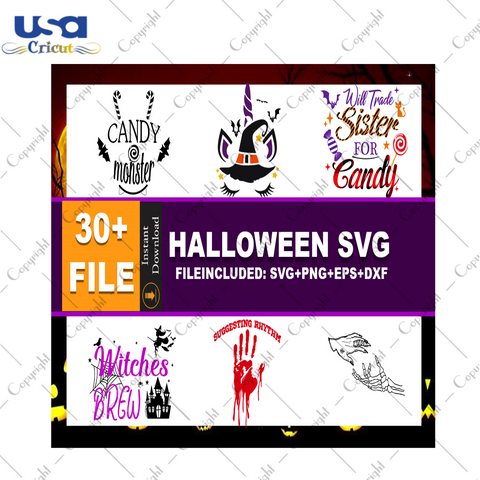 Halloween Bundle Diy Crafts Svg Files For Cricut, Silhouette Sublimation Files