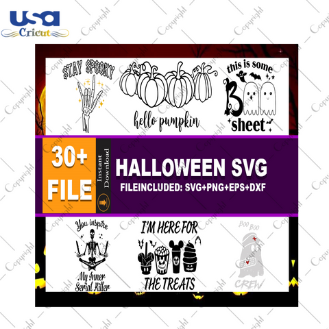 Halloween Bundle Diy Crafts Svg Files For Cricut, Silhouette Sublimation Files