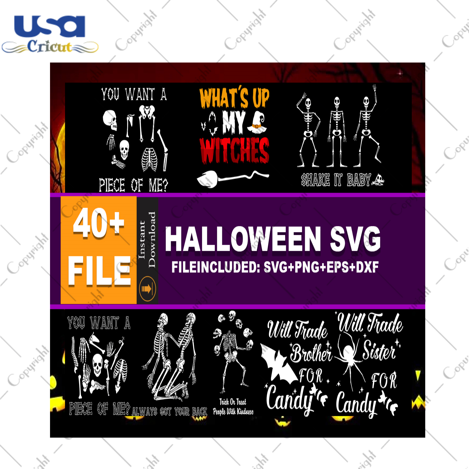 Halloween Bundle Gift Idea Diy Crafts Svg Files For Cricut, Silhouette Sublimation Files