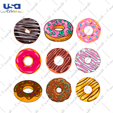 Birthday Bundle Donut Diy Crafts Svg Files For Cricut, Silhouette Sublimation Files