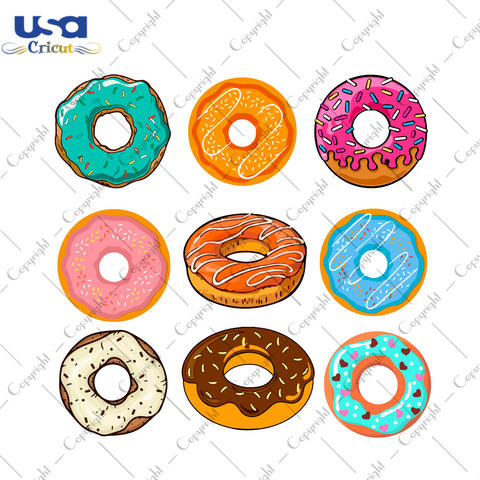 Birthday Bundle Donut Diy Crafts Svg Files For Cricut, Silhouette Sublimation Files