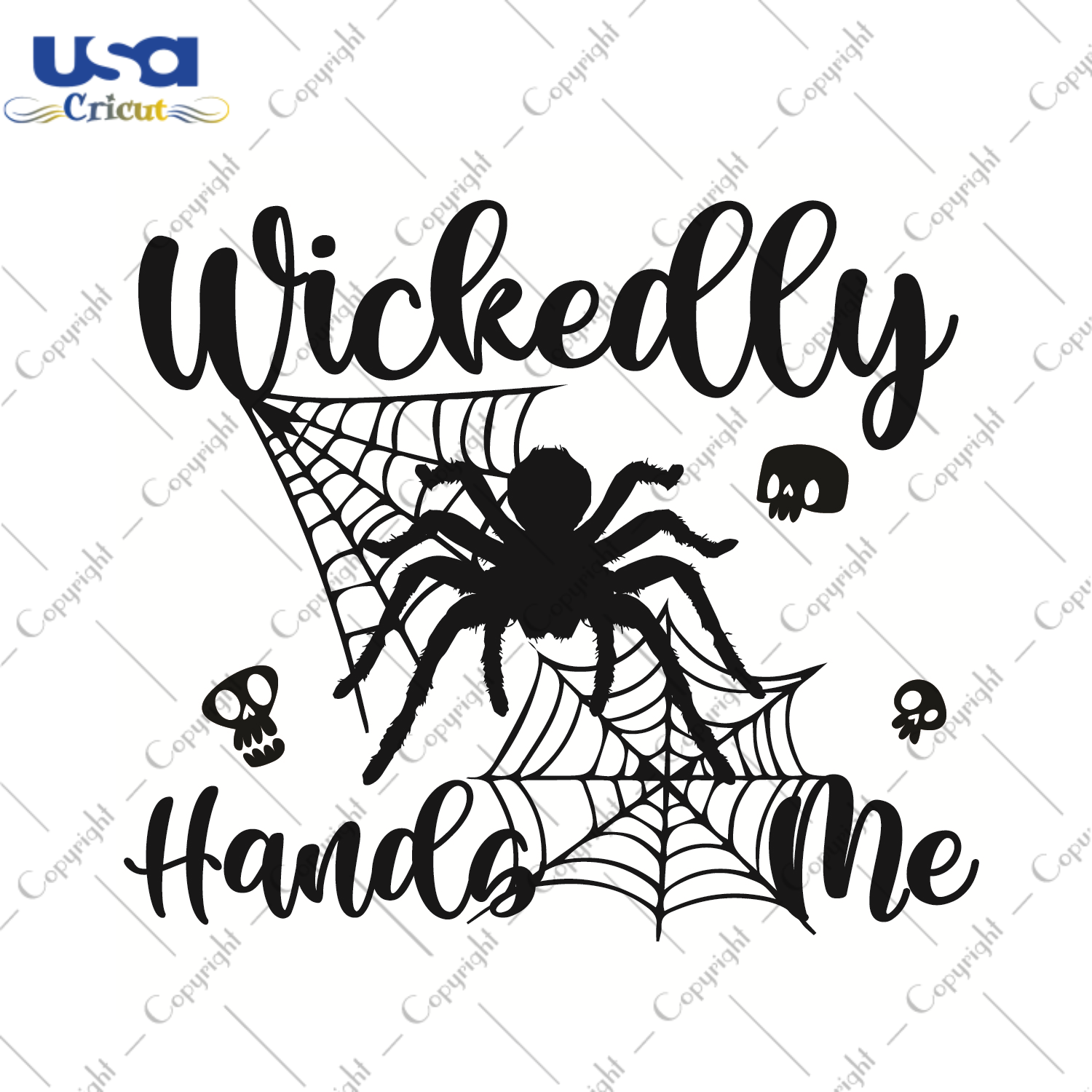 Wickedly Hands Halloween Spider Gift Diy Crafts Svg Files For Cricut, Silhouette Sublimation Files