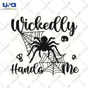 Wickedly Hands Halloween Spider Gift Diy Crafts Svg Files For Cricut, Silhouette Sublimation Files