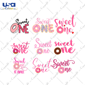 Birthday 2021 Sweet One Donut Bundle Diy Crafts Svg Files For Cricut, Silhouette Sublimation Files