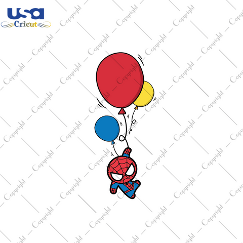 Trending Movie Spider Man Holding Balloons Diy Crafts Svg Files For Cricut, Silhouette Sublimation Files