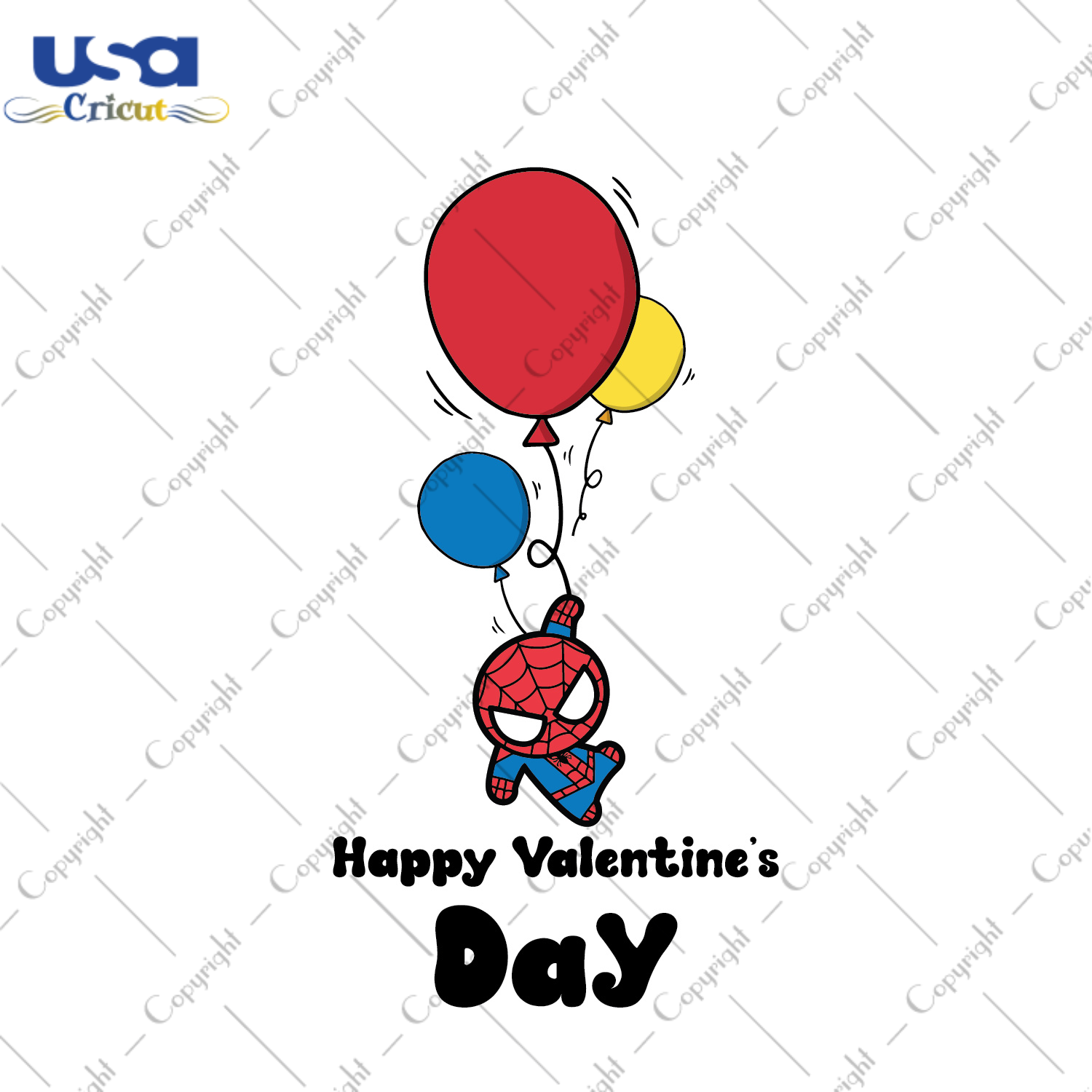 Valentine Spider Man Holding Balloons DIY Crafts Svg Files For Cricut, Silhouette Sublimation Files