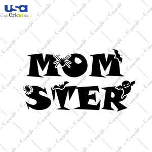 Halloween 2021 Gift For Momster Cameo Htv Prints, Halloween Gift Diy Crafts Svg Files For Cricut, Silhouette Sublimation Files