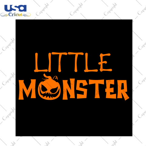 Little Monster Cameo Htv Prints, Halloween Gift Diy Crafts Svg Files For Cricut, Silhouette Sublimation Files