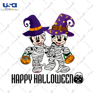 Mickey And Minnie Halloween Gift Diy Crafts Svg Files For Cricut, Silhouette Sublimation Files