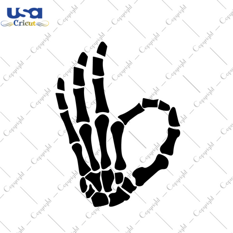 Okay Skeleton Hand Diy Crafts Svg Files For Cricut, Silhouette Sublimation Files