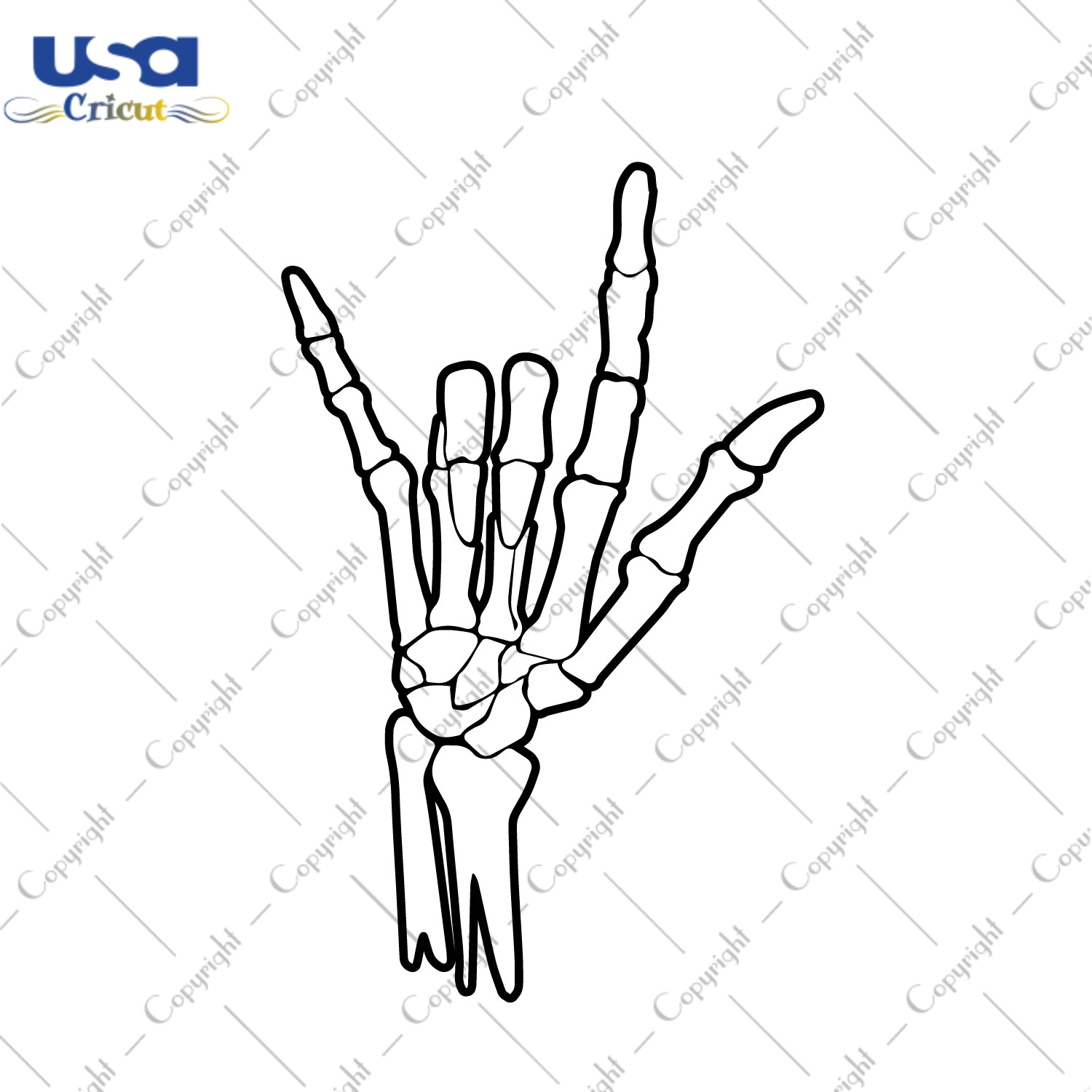 Yolo White Skeleton Hand Diy Crafts Svg Files For Cricut, Silhouette Sublimation Files