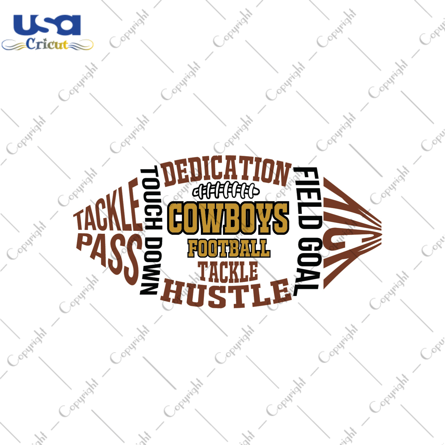 American Football Vector For Cowboys Fan Diy Crafts Svg Files For Cricut, Silhouette Sublimation Files