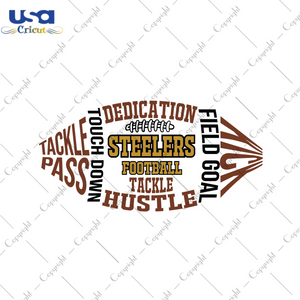 American Football Vector For Steelers Fan Diy Crafts Svg Files For Cricut, Silhouette Sublimation Files