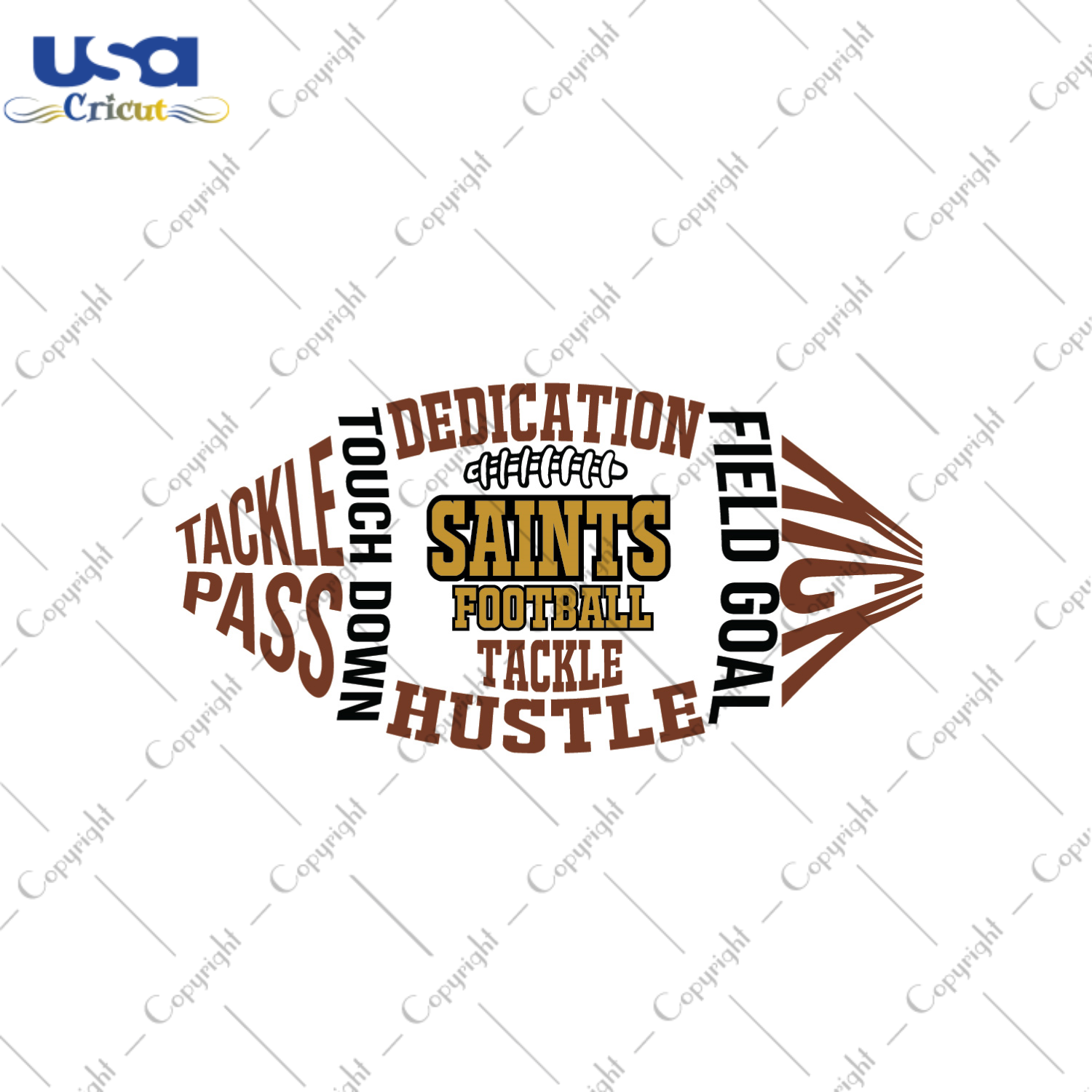 American Football Vector For Saints Fan Diy Crafts Svg Files For Cricut, Silhouette Sublimation Files