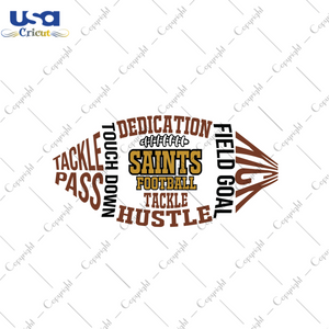 American Football Vector For Saints Fan Diy Crafts Svg Files For Cricut, Silhouette Sublimation Files