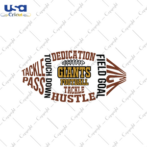 American Football Vector For Giants Fan Diy Crafts Svg Files For Cricut, Silhouette Sublimation Files