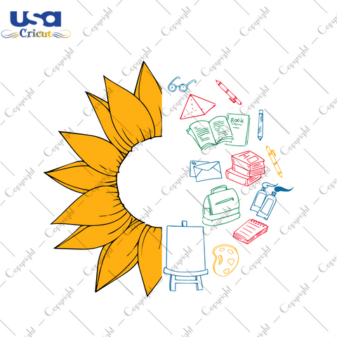 Sunflower Teacher Gift Idea Diy Crafts Svg Files For Cricut, Silhouette Sublimation Files