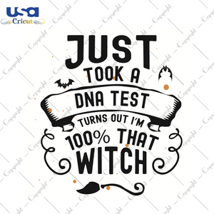 Funny DNA Test Witch Halloween Gift Diy Crafts Svg Files For Cricut, Silhouette Sublimation Files