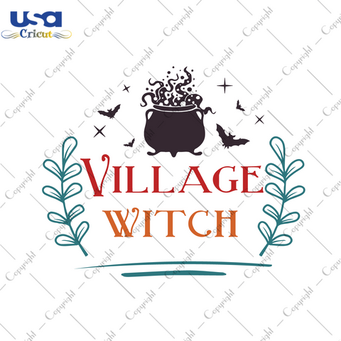 Halloween Village Witch Gift Diy Crafts Svg Files For Cricut, Silhouette Sublimation Files