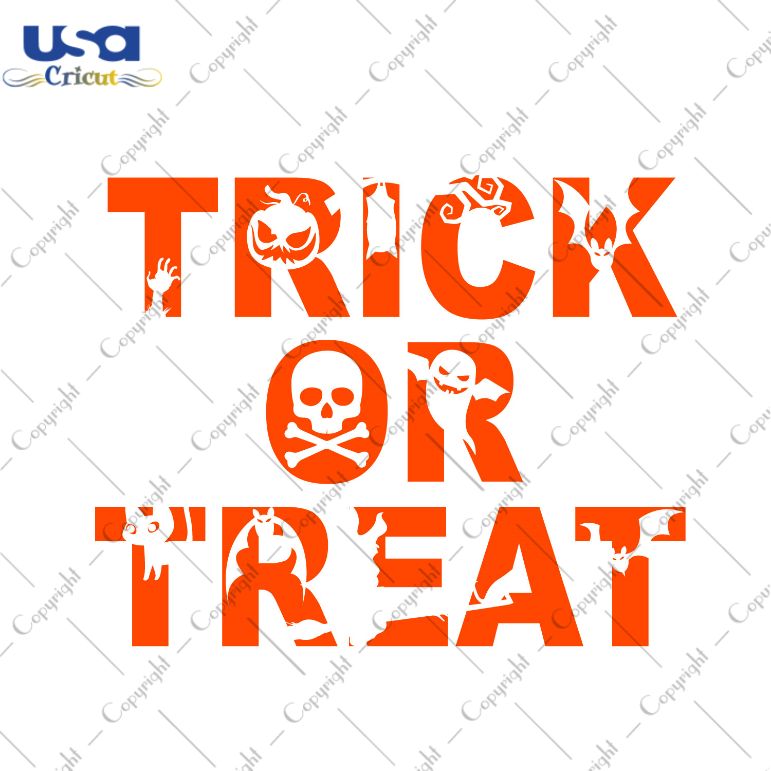 Trick Or Treat For Halloween Decor Diy Crafts Svg Files For Cricut, Silhouette Sublimation Files